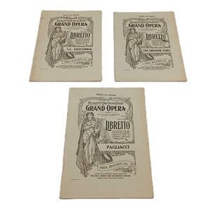 Lot of 3 The Met Grand Opera Libretto Pagliacci/La Gioconda/The Emperor Jones